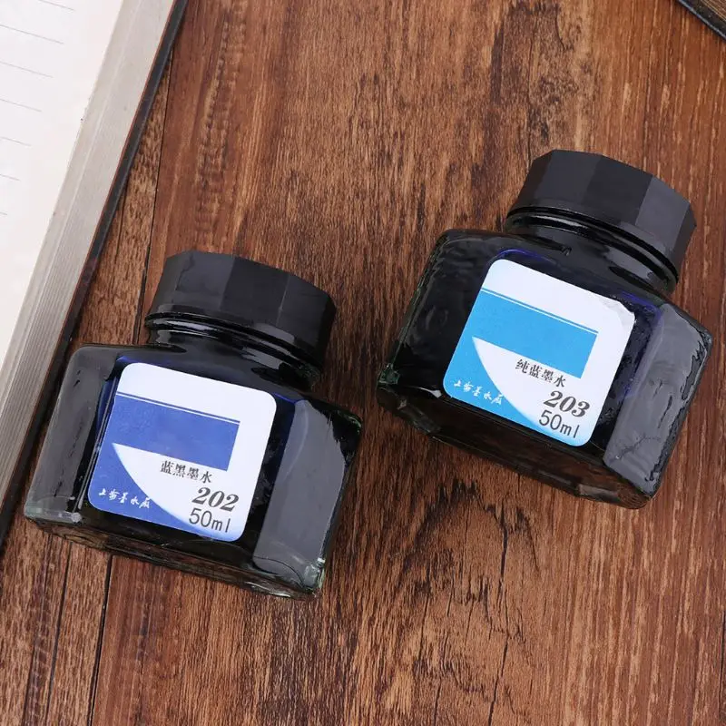 Стеклянная бутилированная ручка для гладкого письма с чернилами 50 мл