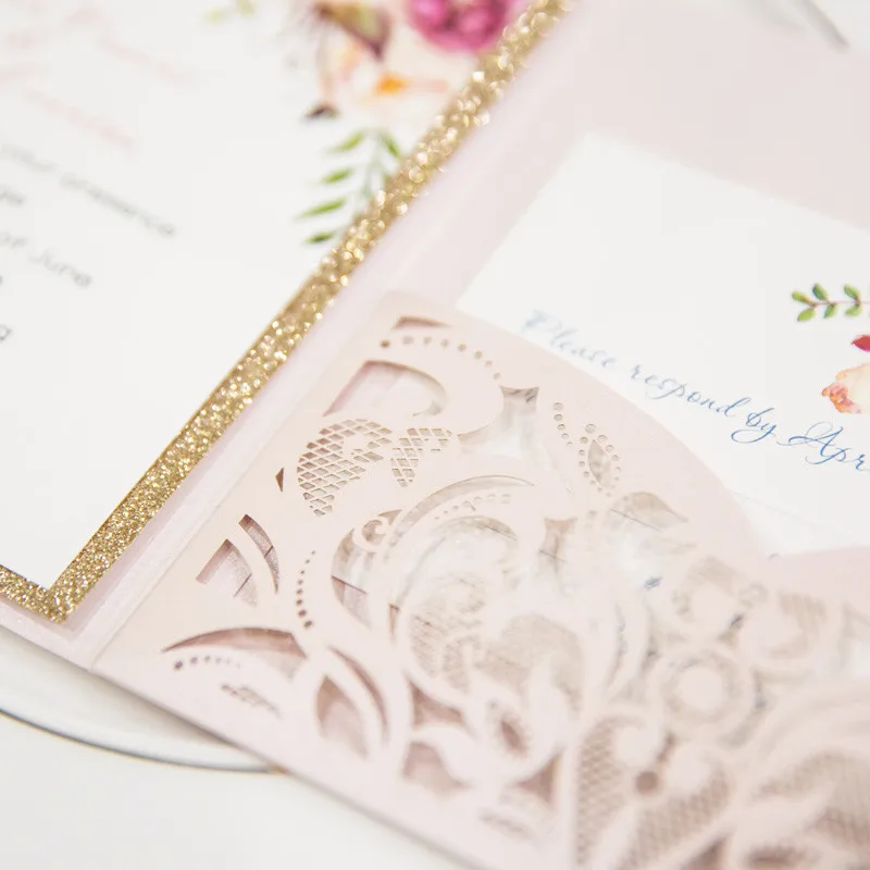 25 шт. романтические Румяна Розовый весенний цветок Блестящий лазерный