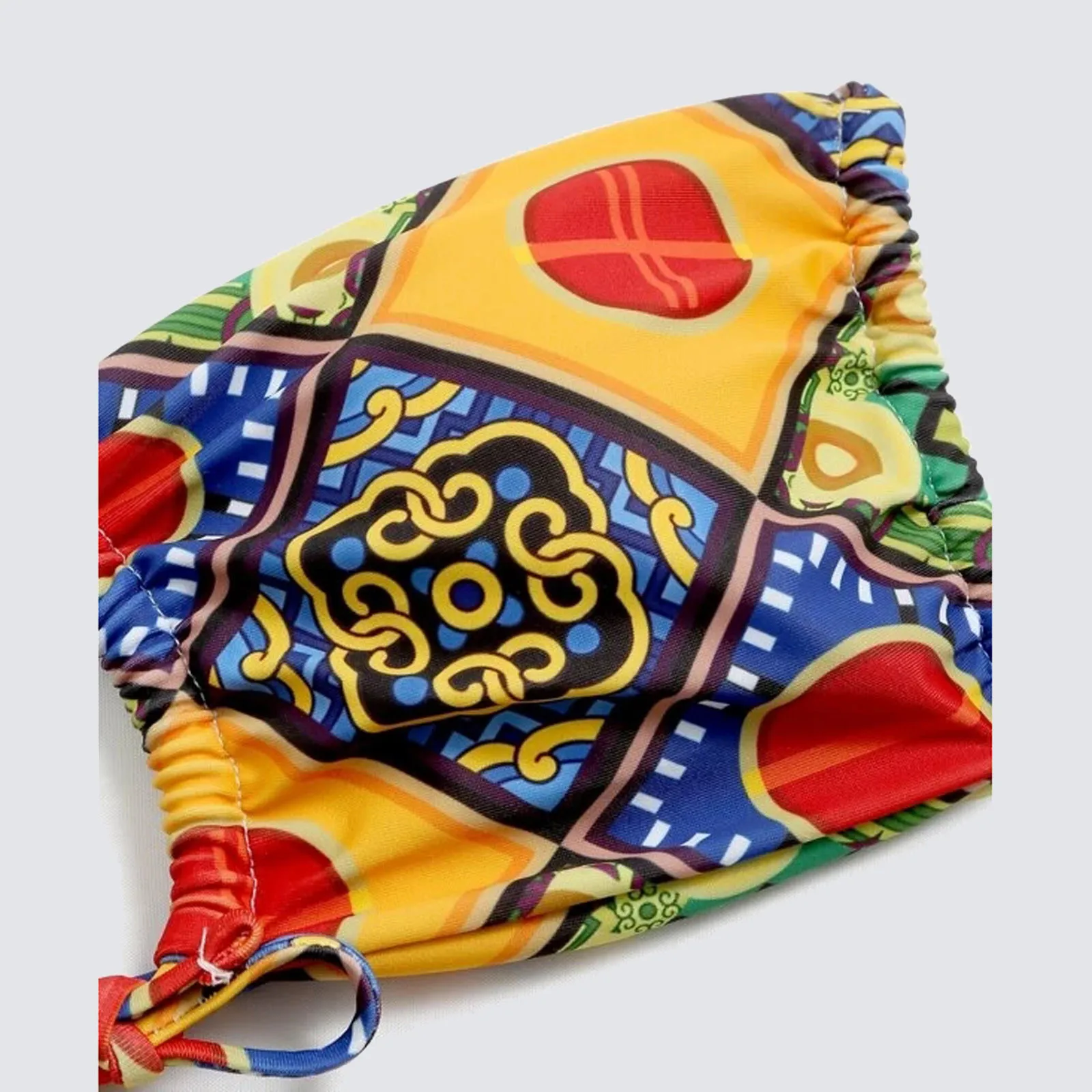 

Women Sexy Boho Style Geometric Print Bandeau Tie Side Swimsuit BIkini Beachwear bathing suit women E1
