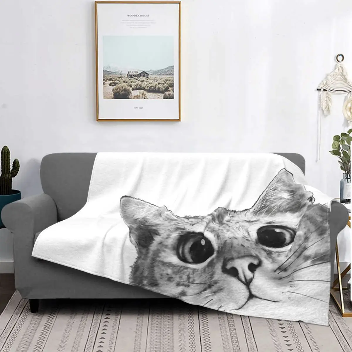 

Трусливый Кот 1 плед, покрывало для кровати, плед для кровати, плед, пледы и чехлы