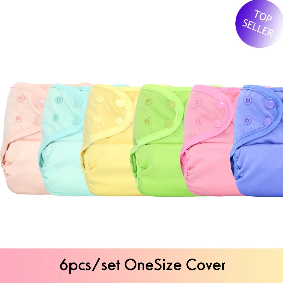 (6 шт./лот) WizInfant OS детские тканевые подгузники с бамбуковой вставкой или без нее