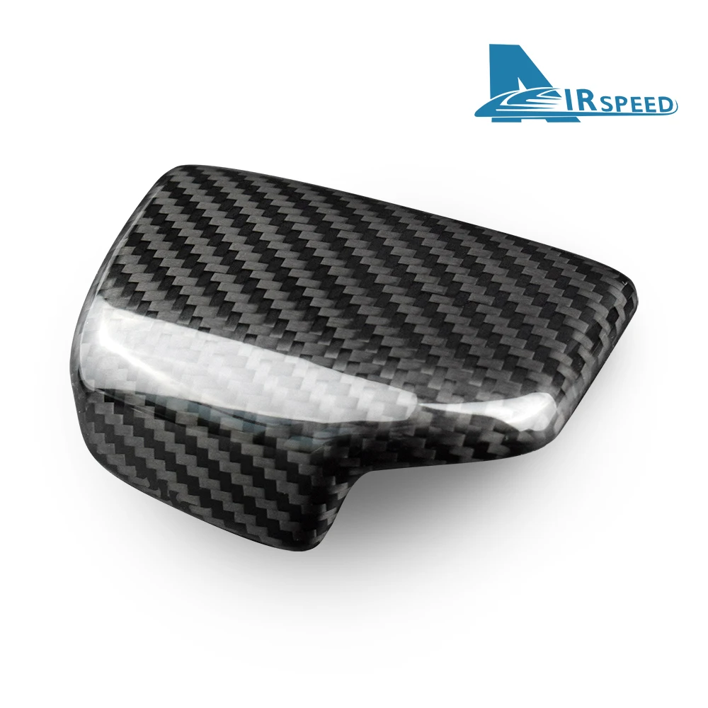 Наклейка AIRSPEED для Audi A4 B9 A5 Q7 4M Q5 FY на крышку рычага переключения передач автомобиля, аксессуары для отделки интерьера LHD RHD из настоящего углеродного волокна.