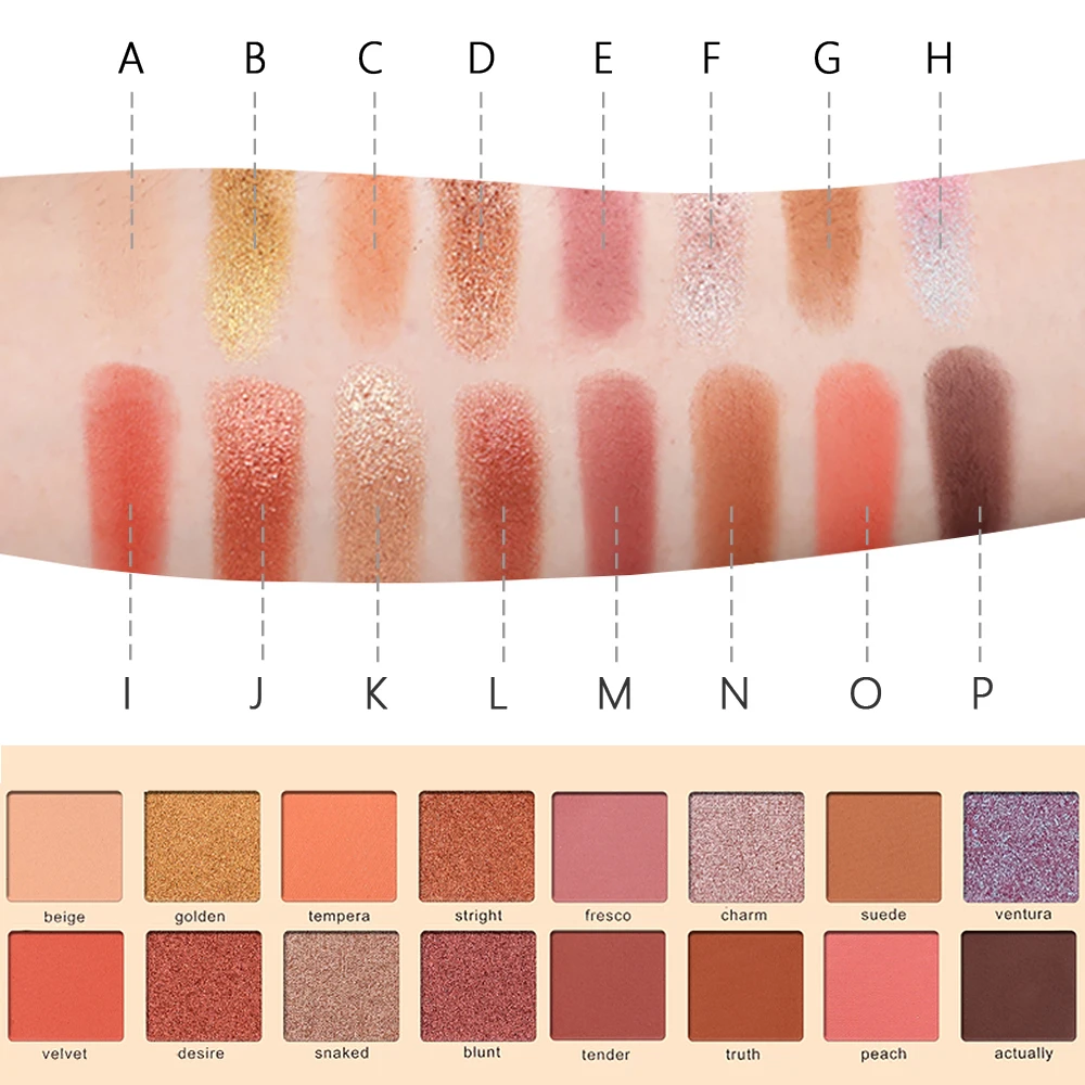 Siambird Professional Eyeshadow Pallete Glitter Eye Shadow Palette Matte Shiny Red Peach Shadows With Sparkles Makeup Pigment
