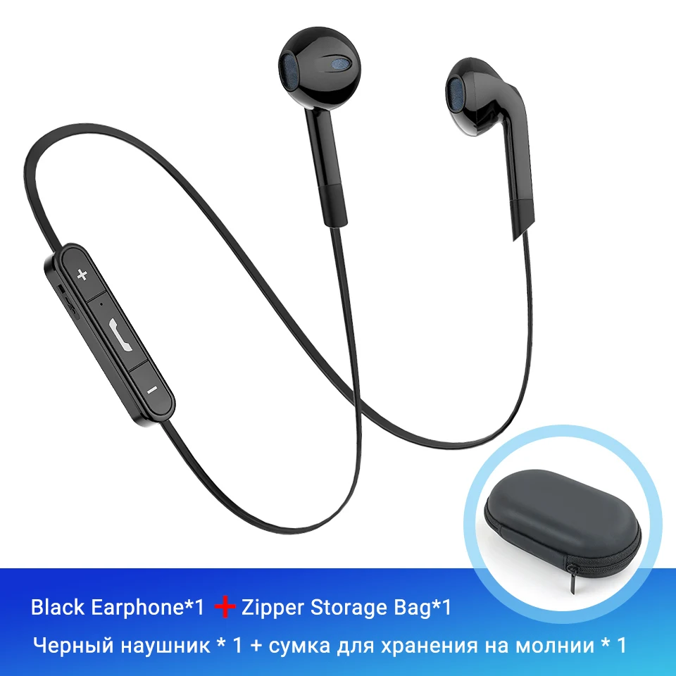 Langsdom наушники BL6 беспроводные наушники Bluetooth наушники спортивные auriculares гарнитура для телефона Половина в уши Bluetooth наушник - Цвет: One Black with Bag