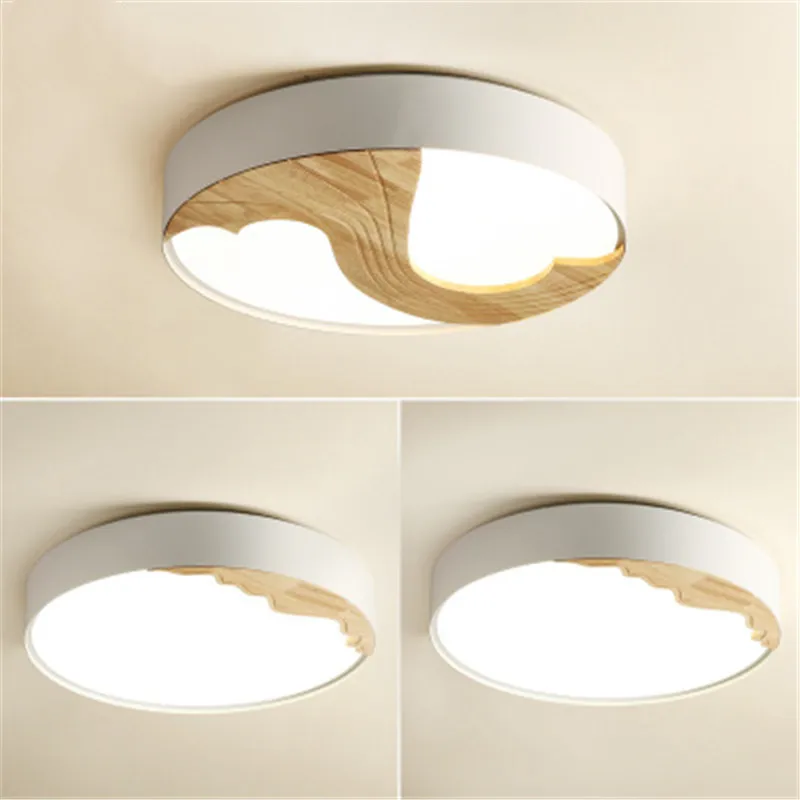 

Nordic Loft Log Master Bedroom LED Ceiling LAMPs Creative Solid Wood Children Room Lamp Ultra-thin Kitchen LED Ceiling LAMP AC