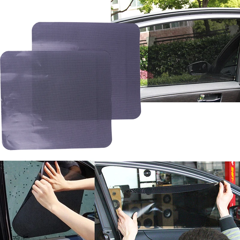 

2Pcs 72*52cmCar Sun Shades Film Protection Window Cover Side Sun Shade Cover Block Static Visor Shield Screen Sticker