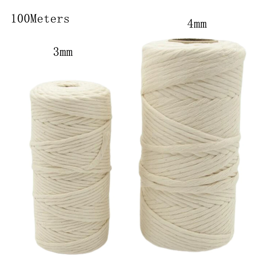 

Macrame Cord Rope Single Strand White Macrame Cotton String for Handemade Wall Hanging Weaving Basketry Crochet and Tapestry