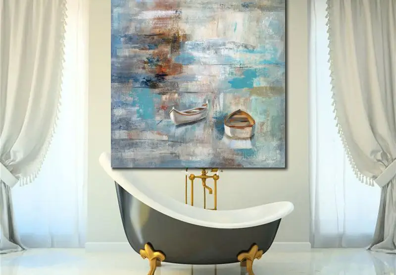 Картина маслом для пейзажа онлайн тихая морская Сильвия Василева картина