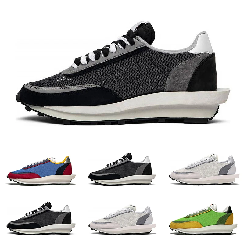 2019 Sacai LDV вафельная спортивная обувь для мужчин и женщин черный белый серый