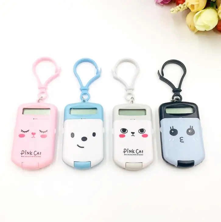 Цифровой брелок-калькулятор карман Размеры 8-значный мультфильм Дисплей