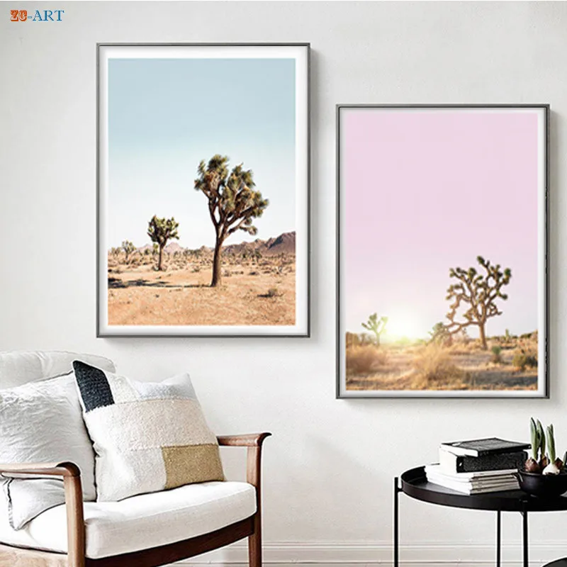 Джошуа постер С КАКТУСОМ принт Калифорния пустыни холст картины настенные