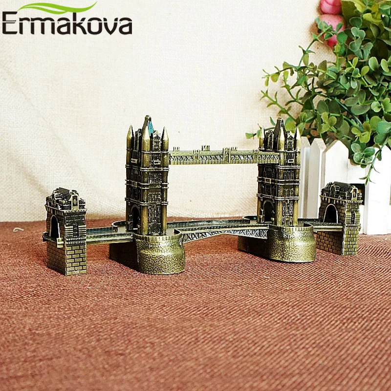 Фото Античная бронзовая статуэтка эрмакова, Лондонская статуэтка, металлический мост, модель ориентира, мировая достопримечательность, архитек... №2