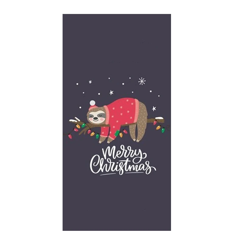 

Милое рождественское кухонное полотенце с надписью "Merry Christmas", полотенце из микрофибры для душа с Новым годом, праздничный подарок для детей