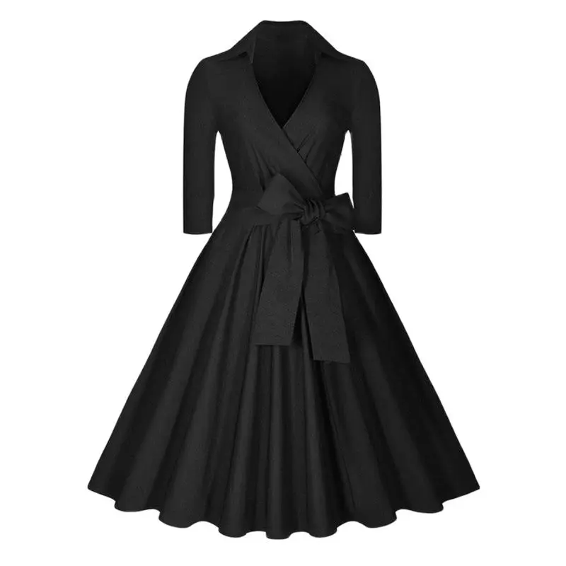 Новинка 2021 модное винтажное платье футляр в стиле Хепберн женское однотонное