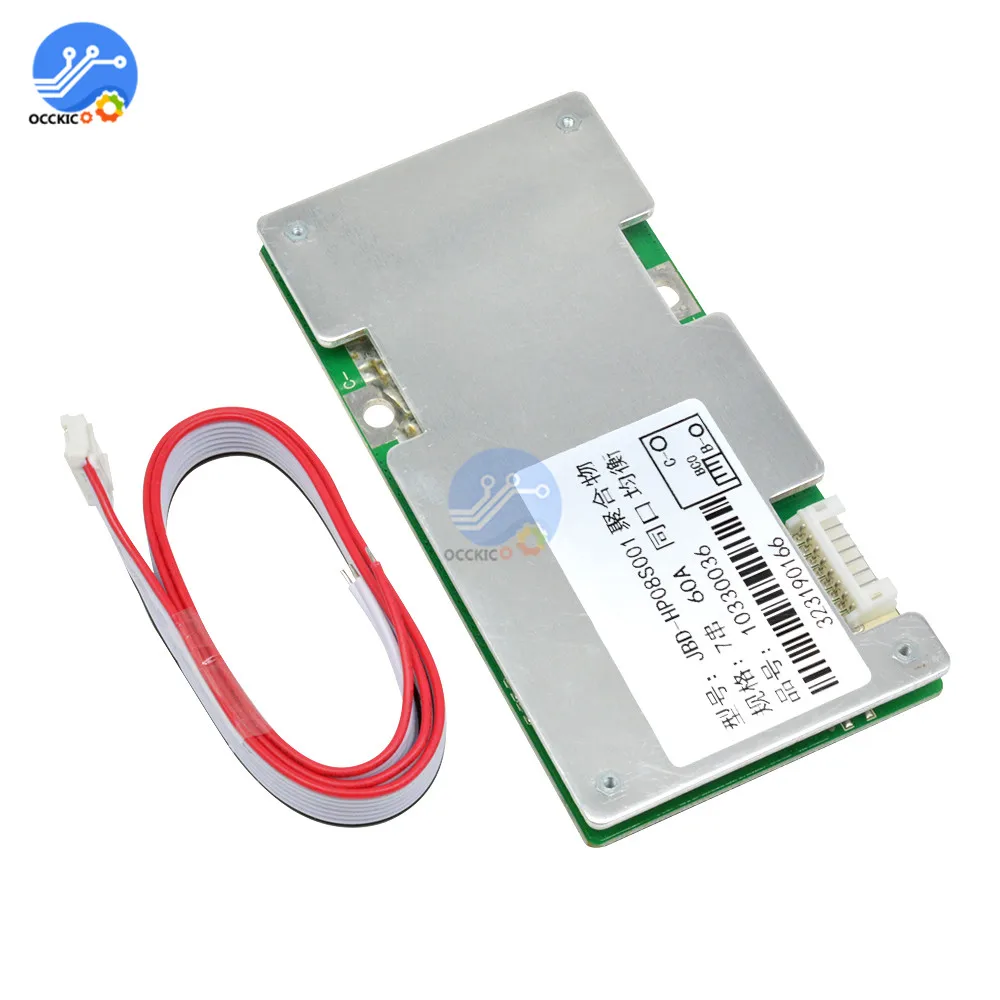 BMS 7S 24V 60A 18650 литиевая батарея Защитная плата активный 18650 балансир Lipo BMS PCB эквалайзер плата аксессуары для зарядки