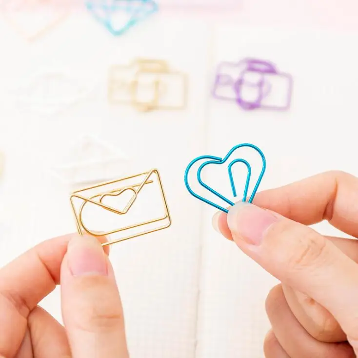 10 шт./лот креативные винтажные конверты кактуса металлические зажимы для бумаг