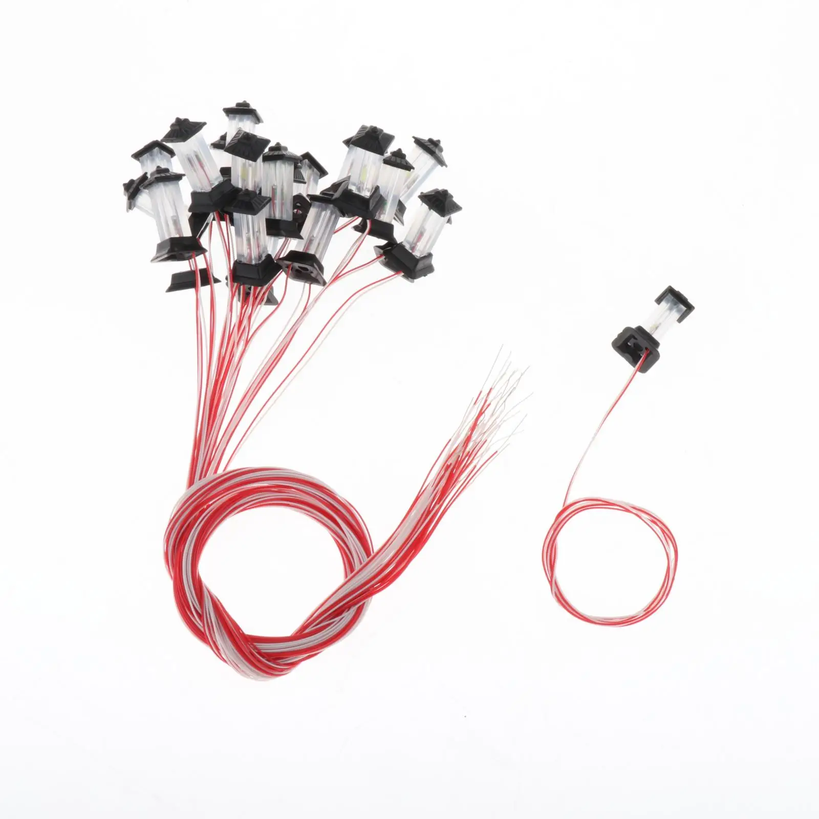 

Set of 20 Lawn LED Light Landscape Railway Lamppost Accessory 1:100-1:500