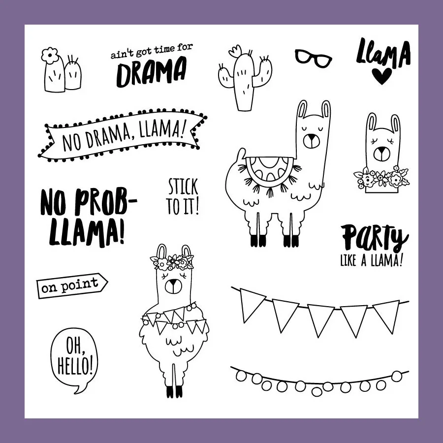 ZATWBS милые альпаки прозрачные штампы для DIY скрапбукинга/открыток/альбом