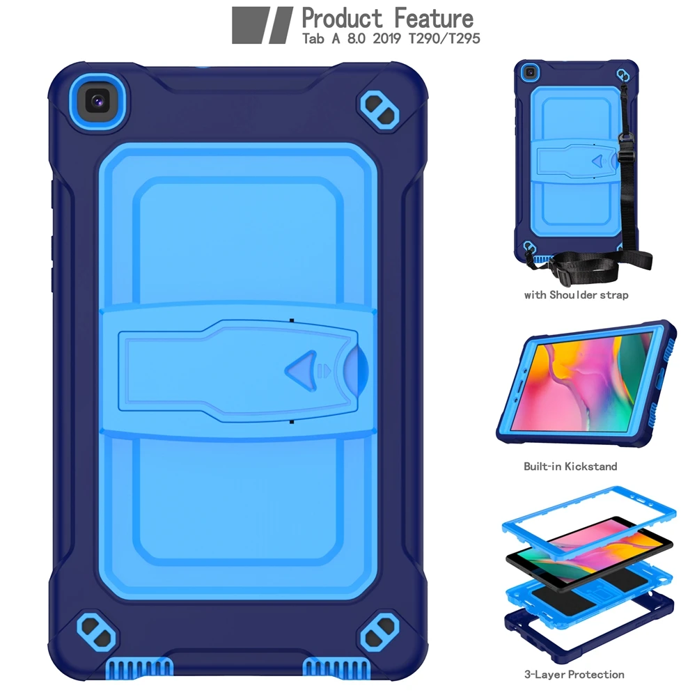 

Case For Samsung Galaxy Tab A 8.0 SM-T290 SM-T295 SM-T297 Heavy Duty Shockproof Kids Tablets Cover For Samsung T290 T295 Fundas