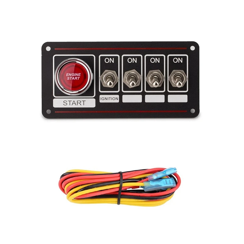 

12V LED Ignition Switch Panel for Racing Car Engine Start Push Button