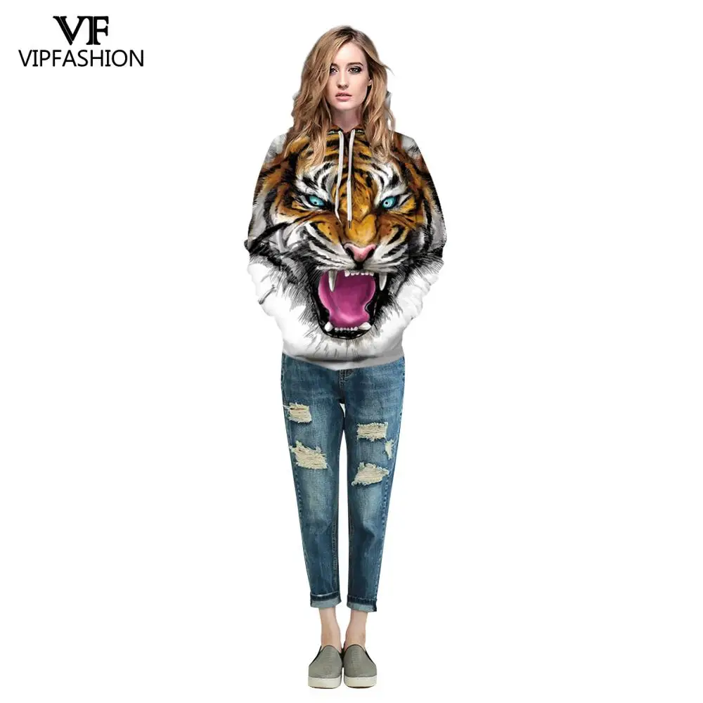VIP FASNHION 2019 тапочки для мужчин и женщин толстовка уличной моды &quotТигр&quot Одежда с