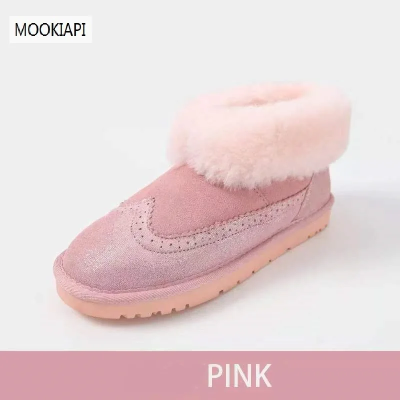 Сапоги женские из 2021 натуральной овчины короткие сапоги 100% шерсти бесплатная