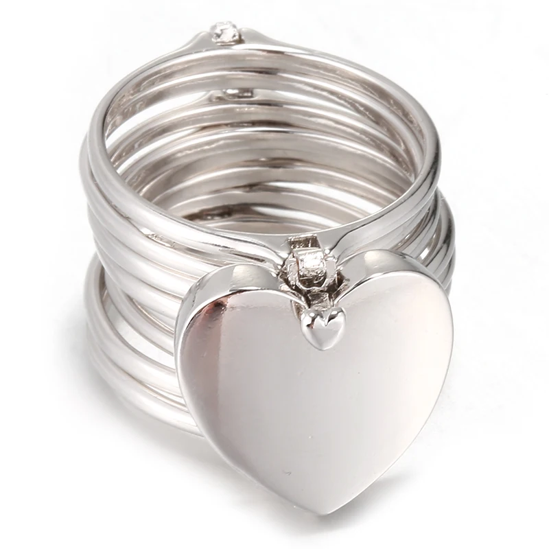 Любовь сердце кулон палец кольца для мужчин и женщин браслеты с подвесками