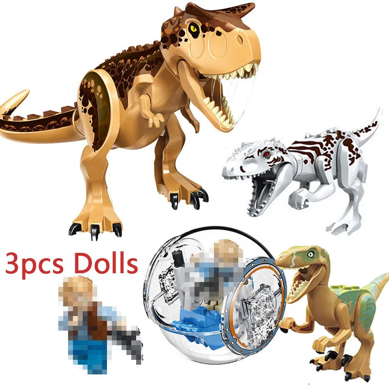 Новинка 2020 Детский конструктор с динозаврами карнозавром набор строительных