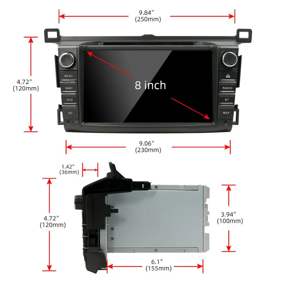Автомагнитола Bosion 2 Din мультимедийный DVD-проигрыватель с GPS и Android 10 0 для Toyota RAV4