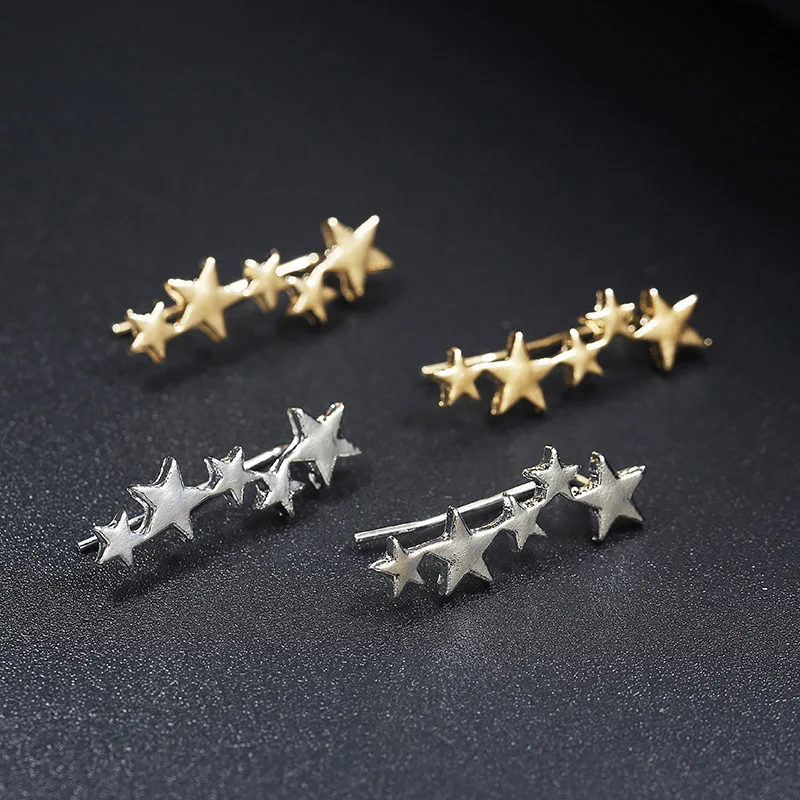 

Simple Style Versatile Fashion Fresh PersonSimple New Star-Shaped Earrings Beality Wreath Earrings Flower Design Circle Earrings