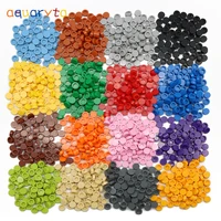 aquaryta 900pcs 98138 character pixel art blcoks 24 colors tile 1x1 round brick building block prat diy figure toy for children