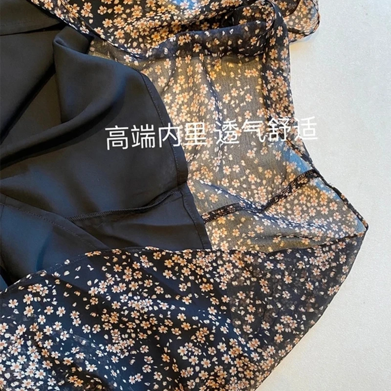 

Korean Style Gentle Elegant Temperament Women's Fake 2 Piece Floral Dresses 2021 Summer Fashion New Short Sleeve Mini Dress Lady