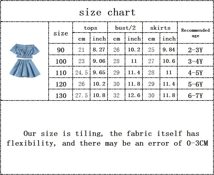 

summer girls short sleeve solid packet buttons tops T-Shirts+solid skirts kids baby girls denim clothing set 2pcs children 2-7Y