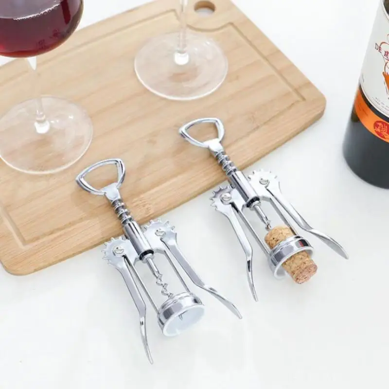 2 In 1Bottle Opener Beer Wine Accessories Kitchen Tools Gadget Metal Corkscrew Stainless Steel Bottle Cap | Дом и сад