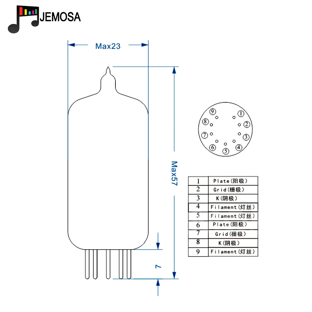 Вакуумная трубка PSVANE COSSOR 12AU7 Замена ECC82 ECC802S CV4003 12AU7-Z 12AU7-TII электронная HIFI аудио