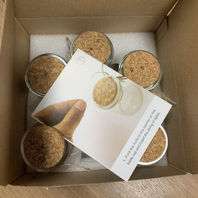 

Mason Cans Fairy Light Strings Glass Jar Wishing Lamp Outdoor Garden Decorative Night Light Home Balcony Yard Party Decor Gifts