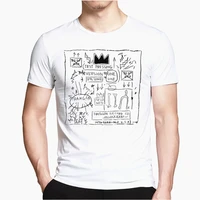 jean michel basquiat t shirt with funny print for men unisex summer casual harajuku t shirt