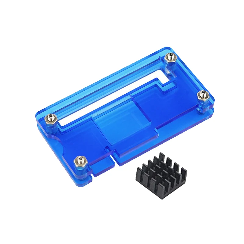 Акриловый чехол для Raspberry Pi Zero с радиатором прозрачный черный и синий корпус RPI