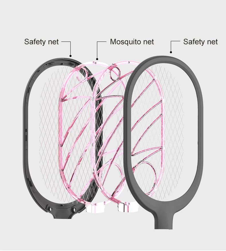 

3000V Electric Flies Swatter Killer with UV Light USB Rechargeable LED Lamp Summer Mosquito Trap Racket Anti Insect Bug Zapper
