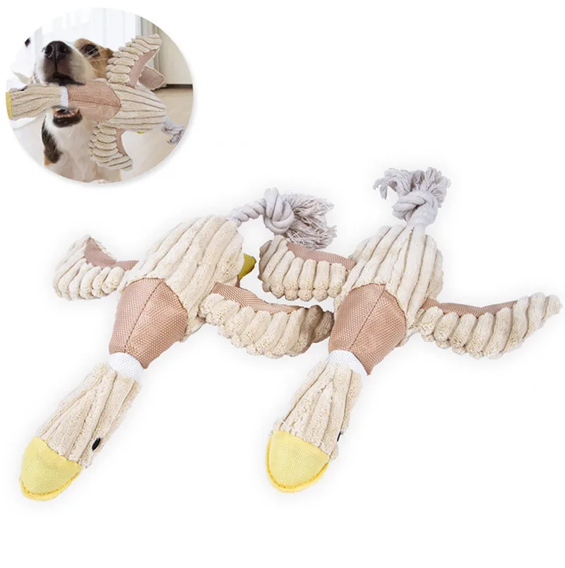 

Dog Toys Squirrel Pet Toys Plush Puppy Chew Animals Squirrel Duck Shaped Squeak Chew Toys For Chihuahua Pug