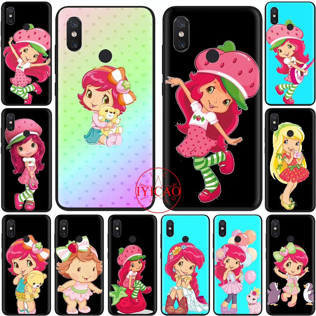 Милый мягкий силиконовый чехол для телефона с мультяшным клубничным рисунком Redmi