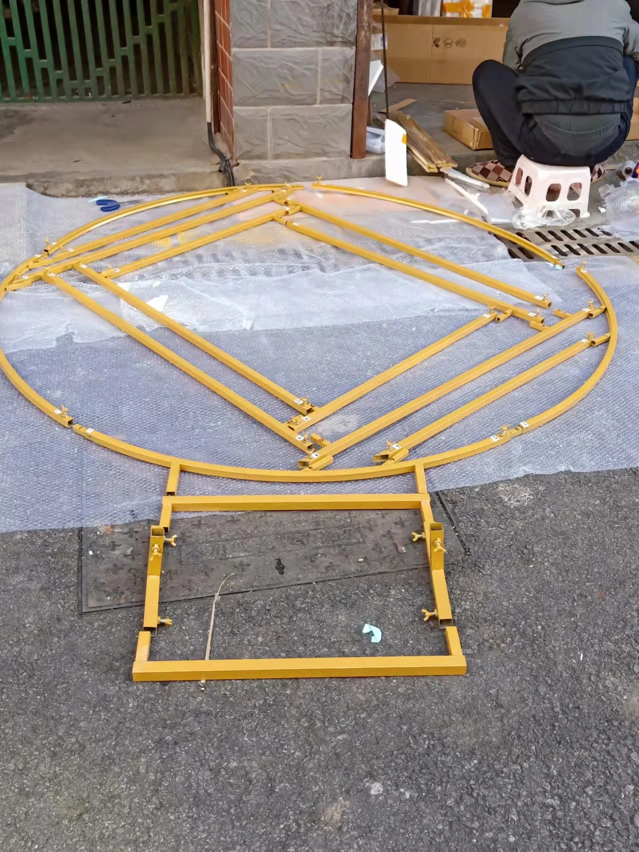 1 8 м Алмазная свадебная АРКА фон Кованое железо креативное кольцо Геометрическая