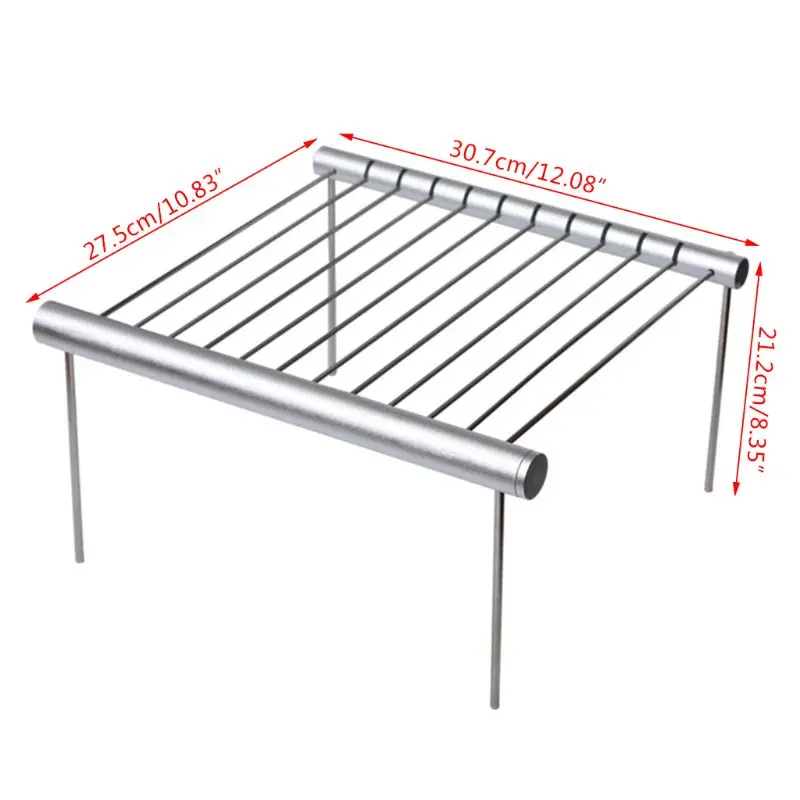 

Portable Stainless Steel Folding BBQ Grill Mini Pocket Barbecue Tool Accessories