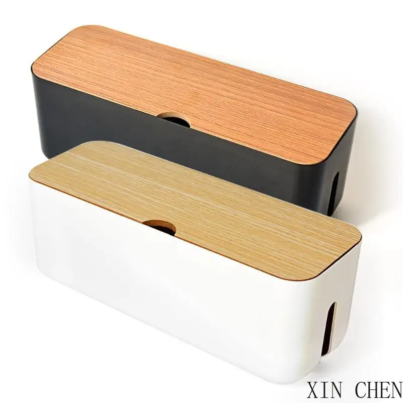 Cable Storage Box Charger Wire Management Power Strip Wire Case Anti Dust Charger Socket Organizer Network Line Storage Bin