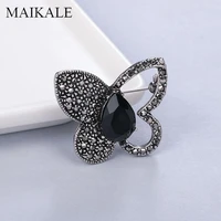 high quality crystal butterfly brooch for women pins heart rhinestone lnsect brooch new fashion jewelry 2021 luxury wholesale