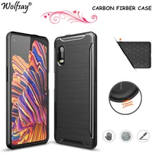 Carbon Fiber Cover For Samsung Galaxy Xcover Pro Case Galaxy Xcover Pro Rubber Silicone Phone Case For Samsung Galaxy Xcover Pro