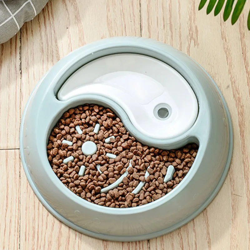 

Pet Dog Bowl Slow Feeder Plastic Anti Choking Puppy Cat Eating Dish Bowl Anti-Gulping Food Plate Cat Pets Feeder Dog Bowls