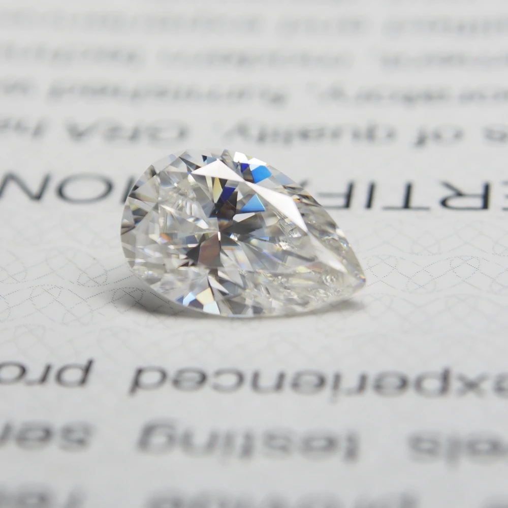 Old mine cut белого цвета 10*7 мм 1 9 ct муассанит серьги в форме капли воды свободные