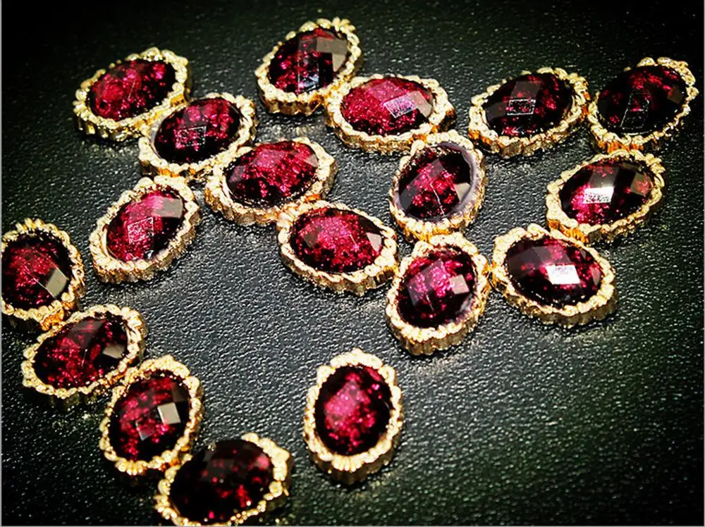 10 шт. украшения для ногтей из металлического сплава 75 Золотая фольга смола