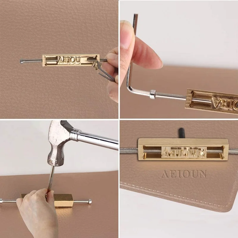 Изготовленный на заказ логотип Алфавит латунный пресс письмо резная печать